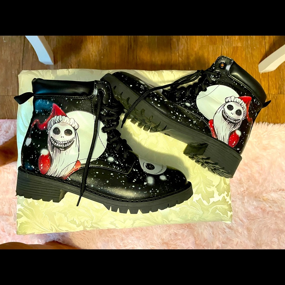 Jack and sally Tim burton boots 6.5 each pair is 40.00 a pair plus shipping .